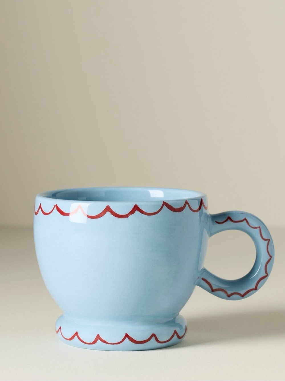 Anthropologie Damson Madder Stoneware Mug - Blue